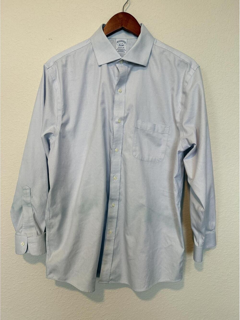 Brooks Brothers Men’s 16-32 Regular Fit Non-Iron Stretch Dress Shirt
